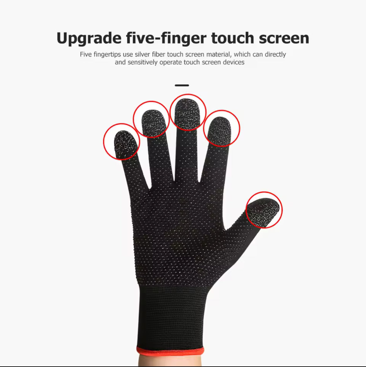 Pro Gamer Touchscreen Gloves – Breathable, Anti-Slip, Sweat-Resistant