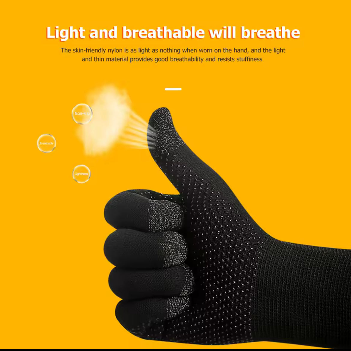 Pro Gamer Touchscreen Gloves – Breathable, Anti-Slip, Sweat-Resistant