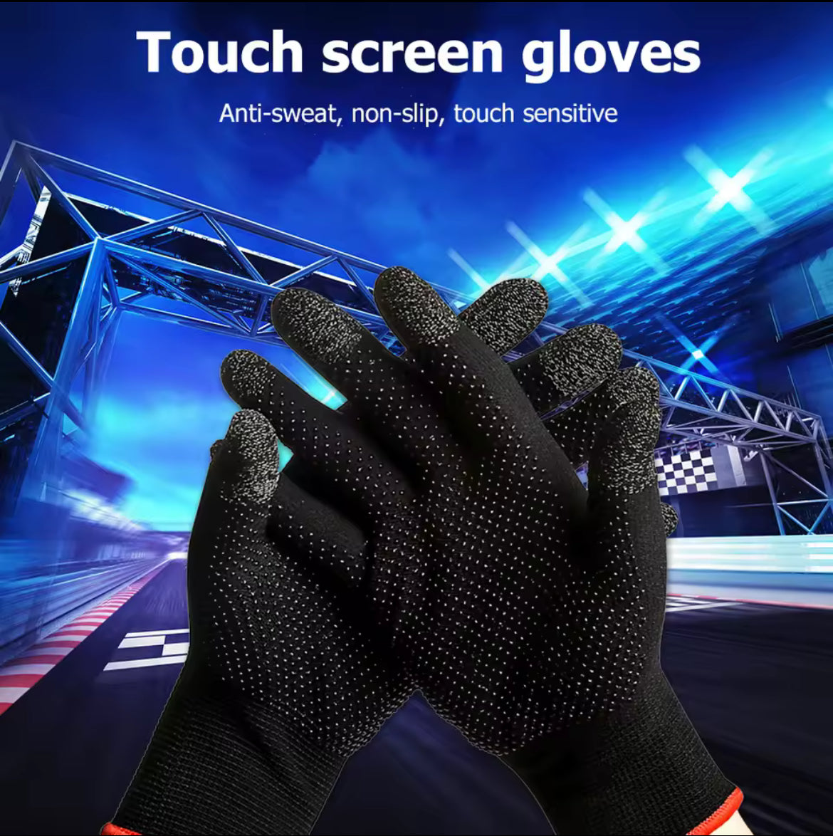 Pro Gamer Touchscreen Gloves – Breathable, Anti-Slip, Sweat-Resistant